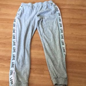 Gray sweatpants